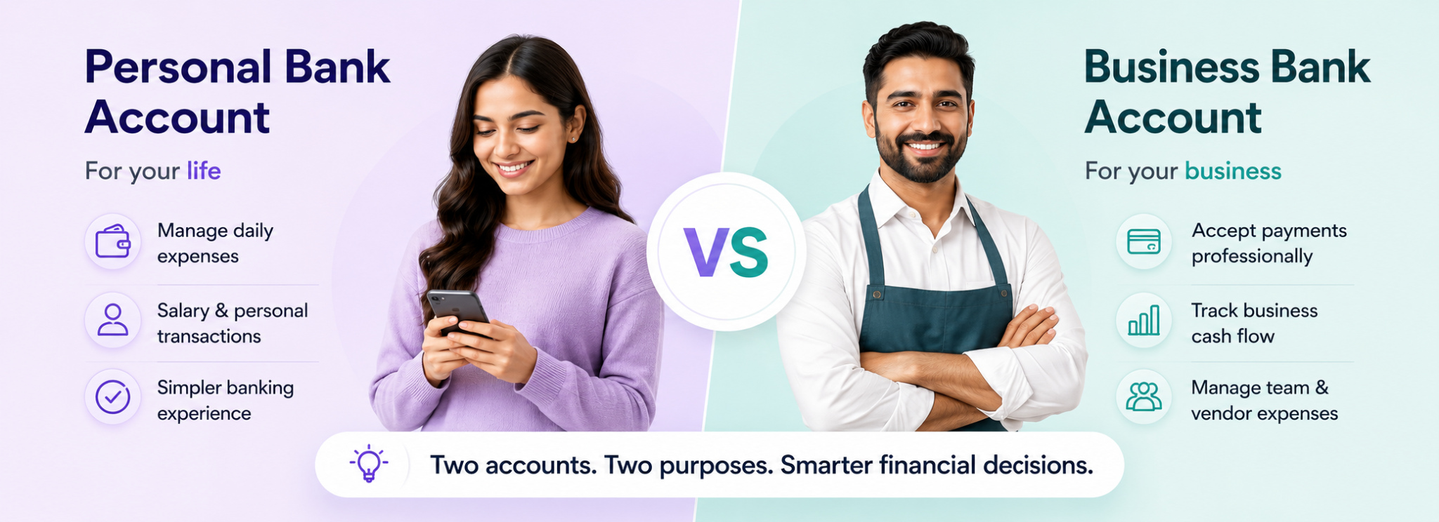 Personal vs. Business Bank Accounts in UAE: What's the Difference?